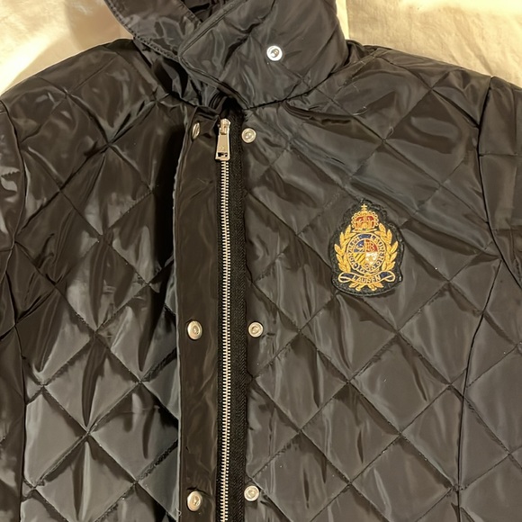 Ralph Lauren quilted black,Logo embossed crest patch size small - Picture 5 of 9